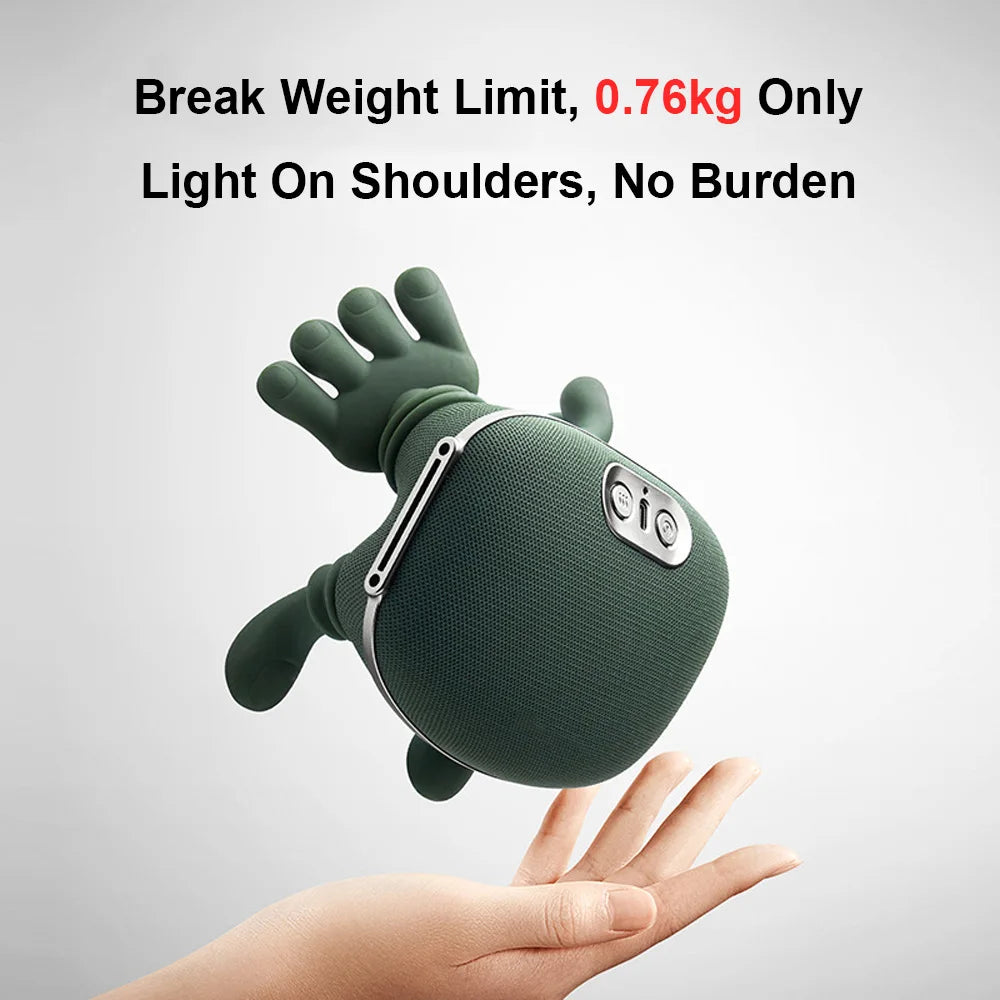 Finger Pressure Neck Massager Heated Back and Shoulder Massager Electric Kneading Neck Deep Massage Muscle Relief Fatigue Relax