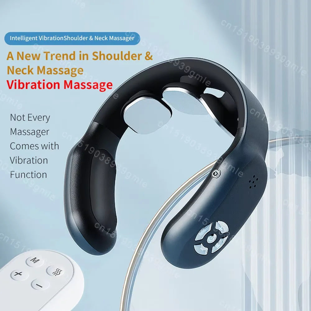 Finger Pressure Neck Massager Heated Back and Shoulder Massager Electric Kneading Neck Deep Massage Muscle Relief Fatigue Relax