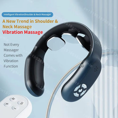 Finger Pressure Neck Massager Heated Back and Shoulder Massager Electric Kneading Neck Deep Massage Muscle Relief Fatigue Relax